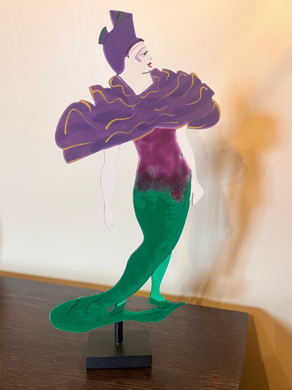 Vintage Judie Bomberger The Muse Metal Sculpture Art Deco Rare Whimsical